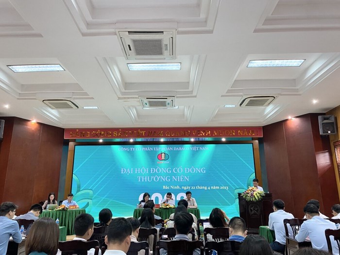 Toàn cảnh ĐHĐCĐ của Dabaco sáng 22/4 tại TP Bắc Ninh. (Ảnh: HK).